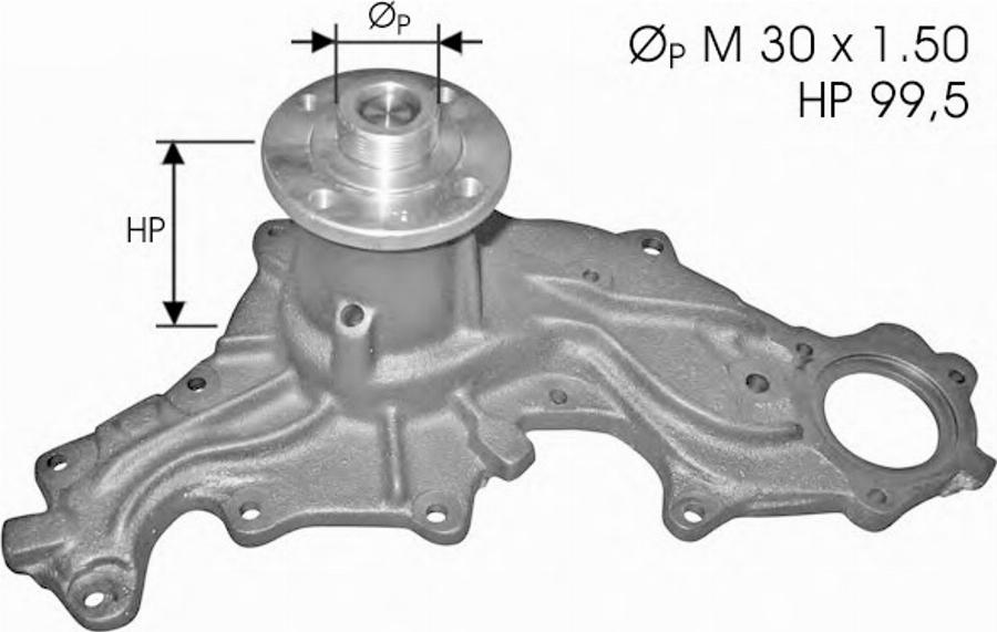 Spidan 60171 - Водяний насос autocars.com.ua