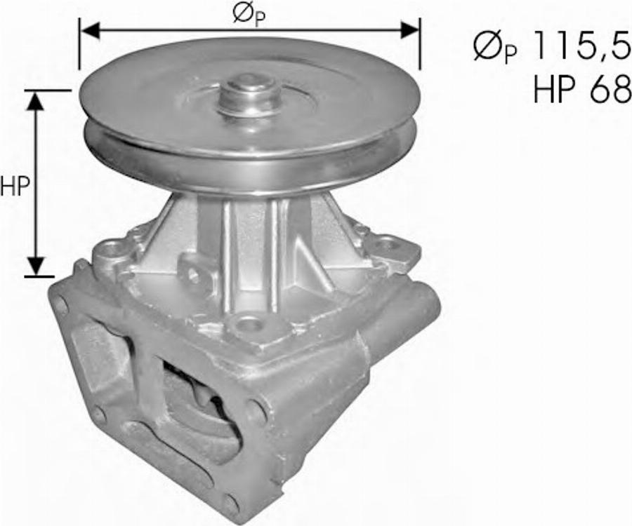 Spidan 91074 - Водяний насос autocars.com.ua