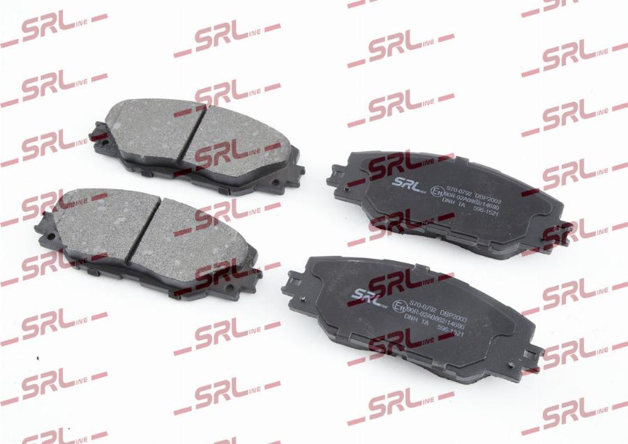 SRLine S70-0792 - Гальмівні колодки, дискові гальма autocars.com.ua