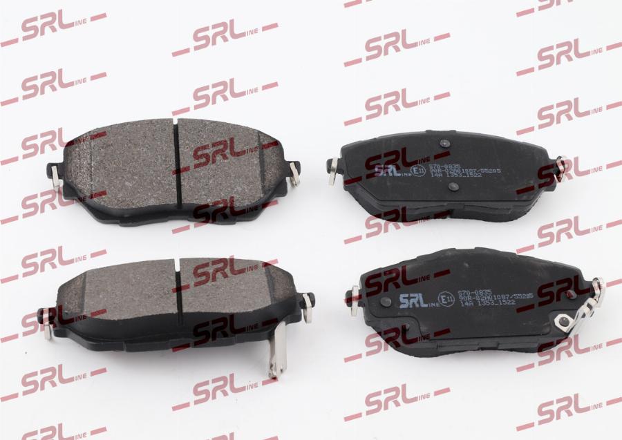 SRLine S70-0835 - Гальмівні колодки, дискові гальма autocars.com.ua
