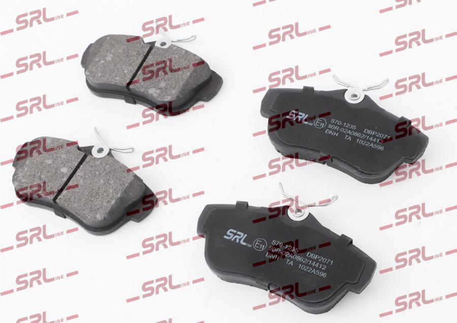 SRLine S70-1235 - Гальмівні колодки, дискові гальма autocars.com.ua