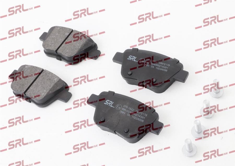 SRLine S70-1622 - Гальмівні колодки, дискові гальма autocars.com.ua