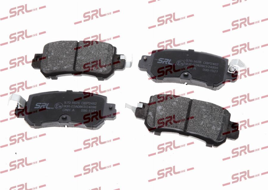 SRLine S70-1678 - Гальмівні колодки, дискові гальма autocars.com.ua