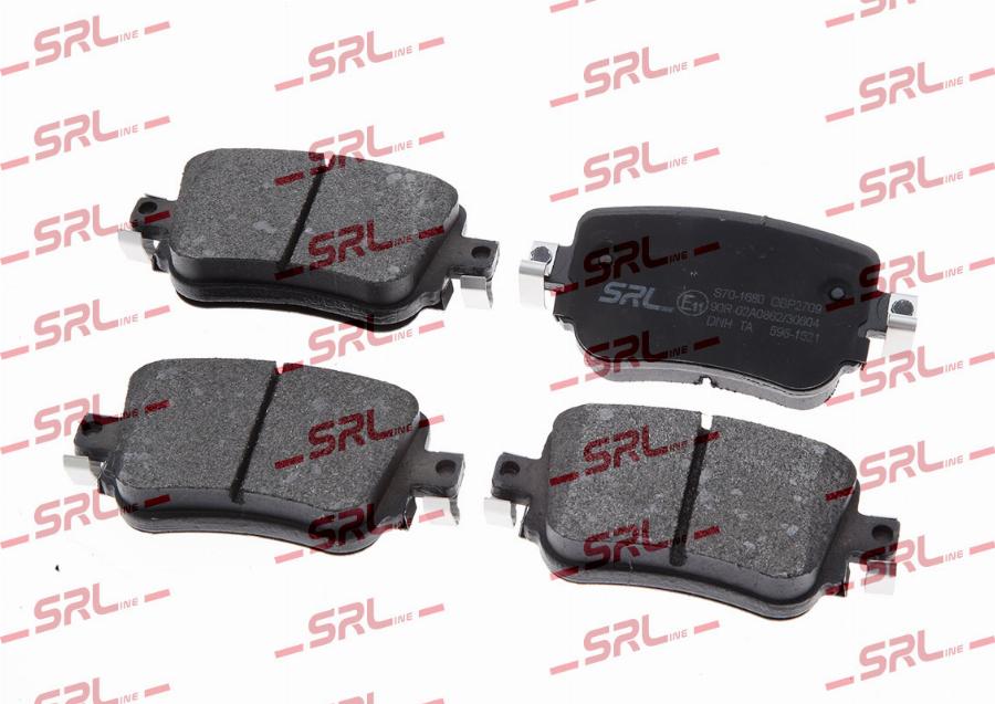 SRLine S70-1680 - Гальмівні колодки, дискові гальма autocars.com.ua