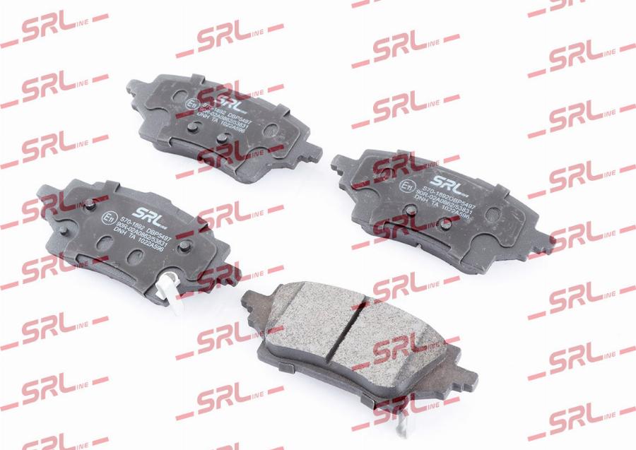 SRLine S70-1892 - Гальмівні колодки, дискові гальма autocars.com.ua