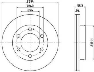 Ssangyong 4144108130 - Тормозной диск avtokuzovplus.com.ua