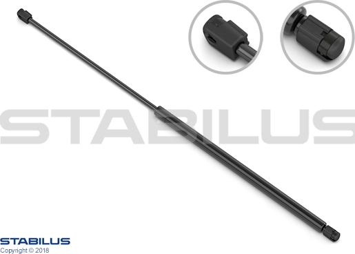 STABILUS 166623 - Газова пружина, заднє скло autocars.com.ua