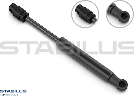 STABILUS 660122 - Газова пружина, розсувний підлогу (багажний / вантажний відсік) autocars.com.ua
