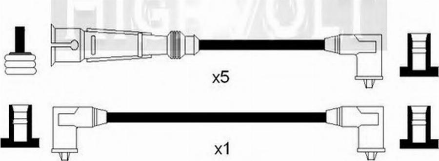 Standard OEF470 - Комплект проводів запалювання autocars.com.ua