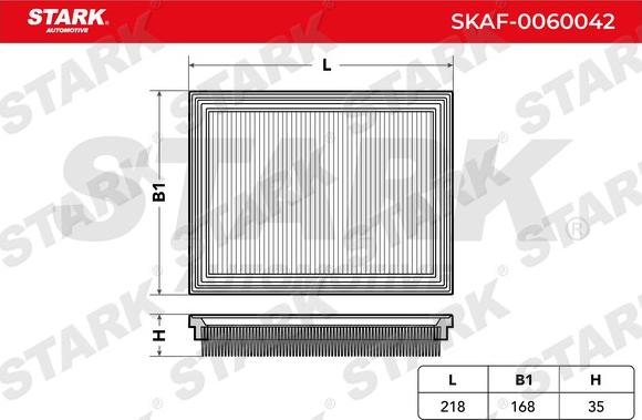 Stark SKAF-0060042 - Повітряний фільтр autocars.com.ua