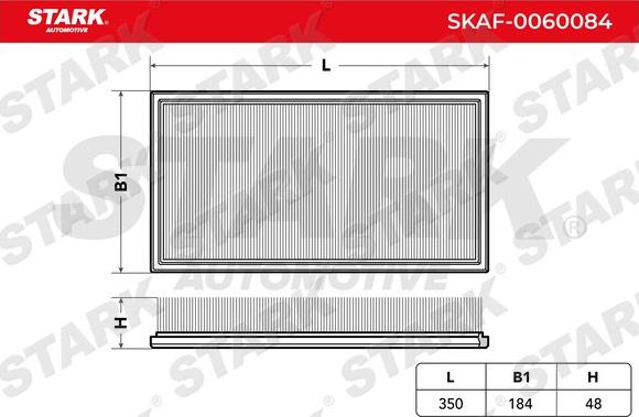 Stark SKAF-0060084 - Повітряний фільтр autocars.com.ua