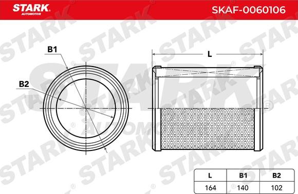 Stark SKAF-0060106 - Повітряний фільтр autocars.com.ua