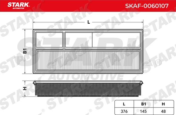 Stark SKAF-0060107 - Повітряний фільтр autocars.com.ua