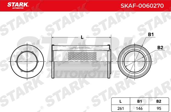 Stark SKAF-0060270 - Повітряний фільтр autocars.com.ua