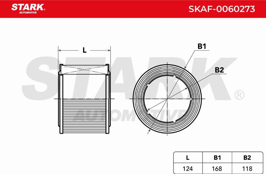 Stark SKAF-0060273 - Повітряний фільтр autocars.com.ua