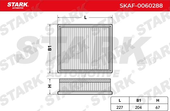 Stark SKAF-0060288 - Повітряний фільтр autocars.com.ua