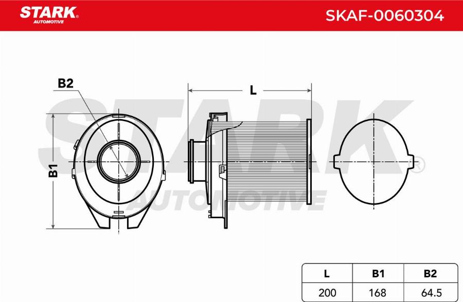 Stark SKAF-0060304 - Повітряний фільтр autocars.com.ua