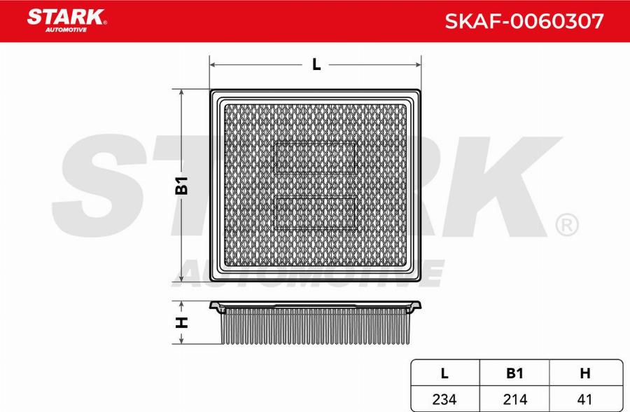 Stark SKAF-0060307 - Повітряний фільтр autocars.com.ua