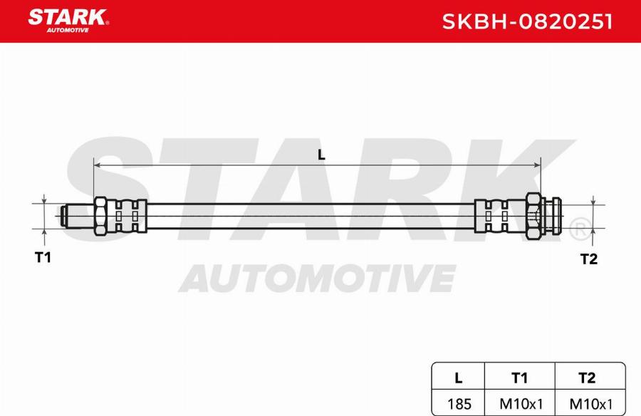 Stark SKBH-0820251 - Гальмівний шланг autocars.com.ua