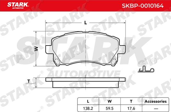 Stark SKBP-0010164 - Гальмівні колодки, дискові гальма autocars.com.ua