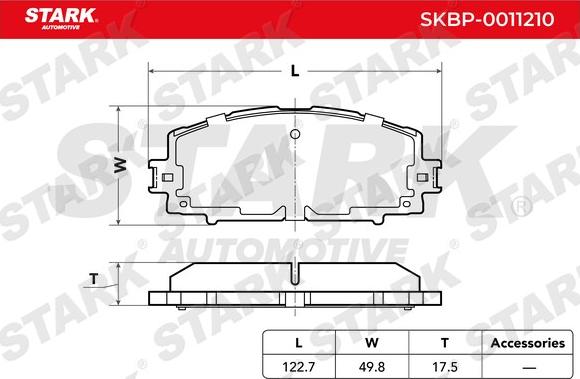 Stark SKBP-0011210 - Гальмівні колодки, дискові гальма autocars.com.ua