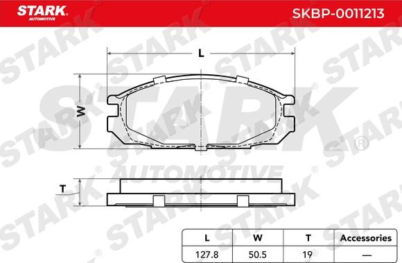 Stark SKBP-0011213 - Гальмівні колодки, дискові гальма autocars.com.ua