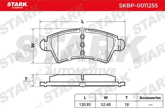 Stark SKBP-0011255 - Гальмівні колодки, дискові гальма autocars.com.ua