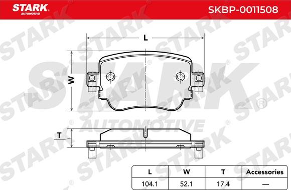 Stark SKBP-0011508 - Гальмівні колодки, дискові гальма autocars.com.ua