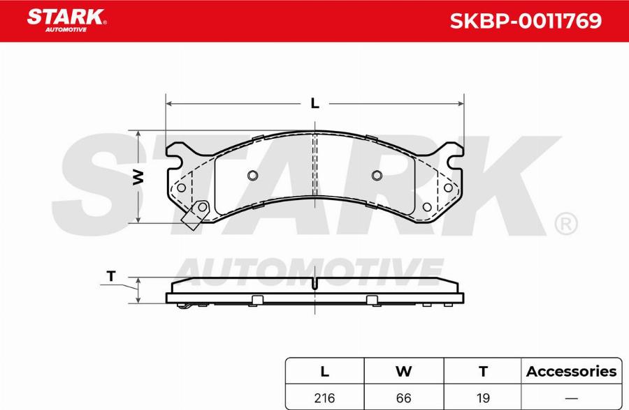 Stark SKBP-0011769 - Гальмівні колодки, дискові гальма autocars.com.ua