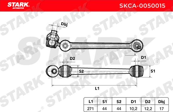 Stark SKCA-0050015 - Важіль незалежної підвіски колеса autocars.com.ua