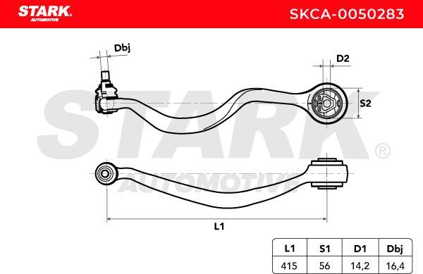 Stark SKCA-0050283 - Важіль незалежної підвіски колеса autocars.com.ua