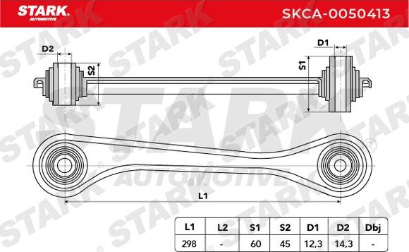 Stark SKCA-0050413 - Важіль незалежної підвіски колеса autocars.com.ua