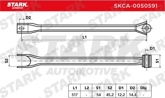 Stark SKCA-0050591 - Важіль незалежної підвіски колеса autocars.com.ua