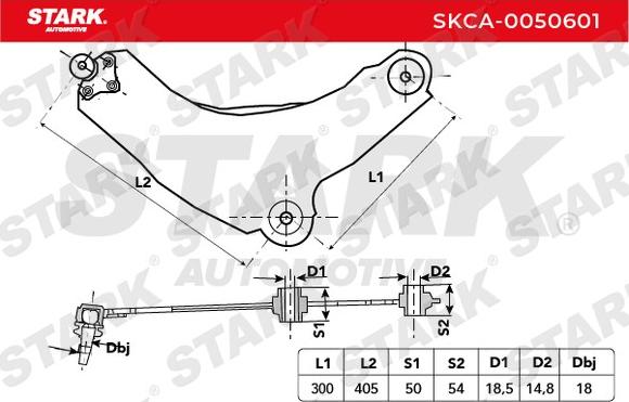 Stark SKCA-0050601 - Важіль незалежної підвіски колеса autocars.com.ua