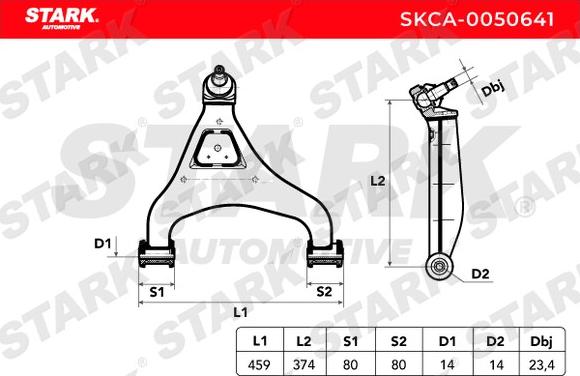 Stark SKCA-0050641 - Важіль незалежної підвіски колеса autocars.com.ua