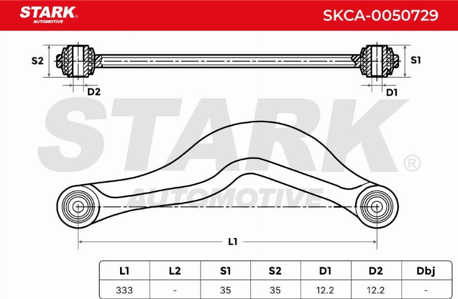 Stark SKCA-0050729 - Важіль незалежної підвіски колеса autocars.com.ua