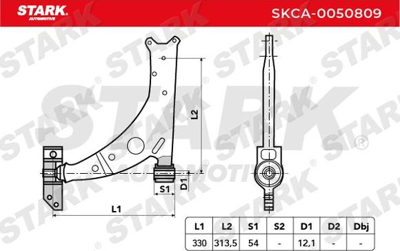 Stark SKCA-0050809 - Важіль незалежної підвіски колеса autocars.com.ua