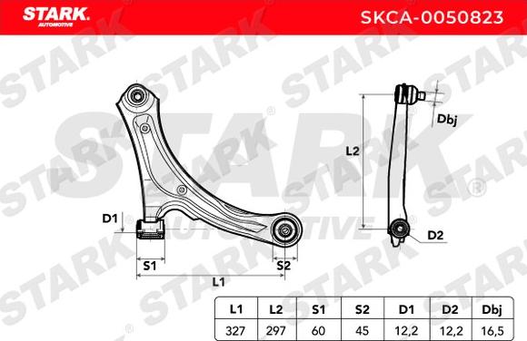 Stark SKCA-0050823 - Важіль незалежної підвіски колеса autocars.com.ua