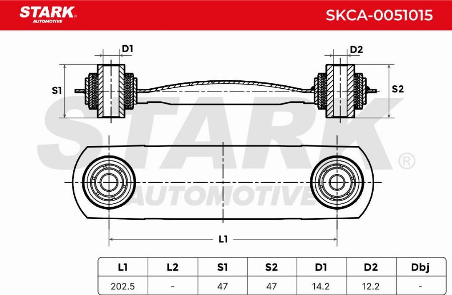 Stark SKCA-0051015 - Важіль незалежної підвіски колеса autocars.com.ua