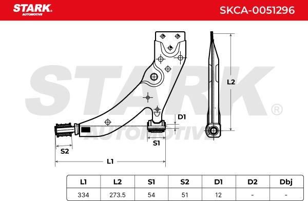 Stark SKCA-0051296 - Важіль незалежної підвіски колеса autocars.com.ua