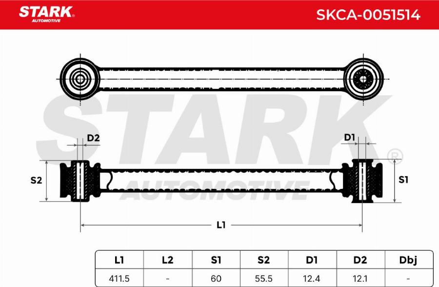 Stark SKCA-0051514 - Важіль незалежної підвіски колеса autocars.com.ua