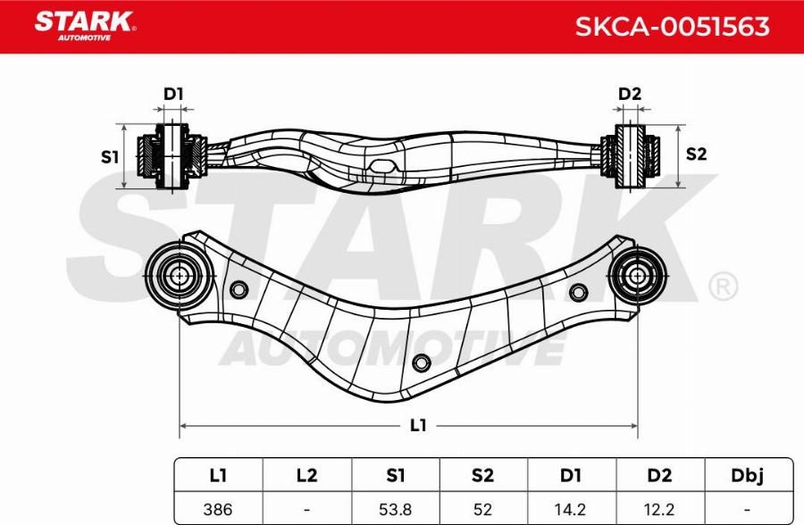 Stark SKCA-0051563 - Тяга / стійка, підвіска колеса autocars.com.ua