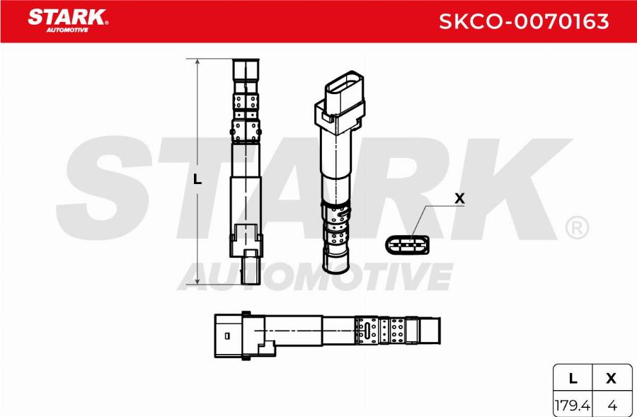 Stark SKCO-0070163 - Котушка запалювання autocars.com.ua