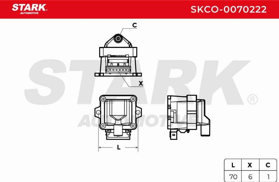 Stark SKCO-0070222 - Котушка запалювання autocars.com.ua