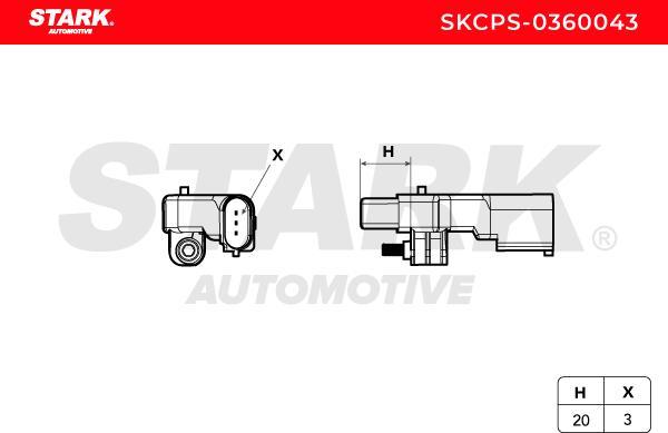 Stark SKCPS-0360043 - Датчик імпульсів, колінчастий вал autocars.com.ua