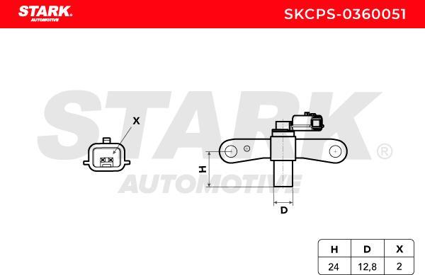 Stark SKCPS-0360051 - Датчик імпульсів, колінчастий вал autocars.com.ua