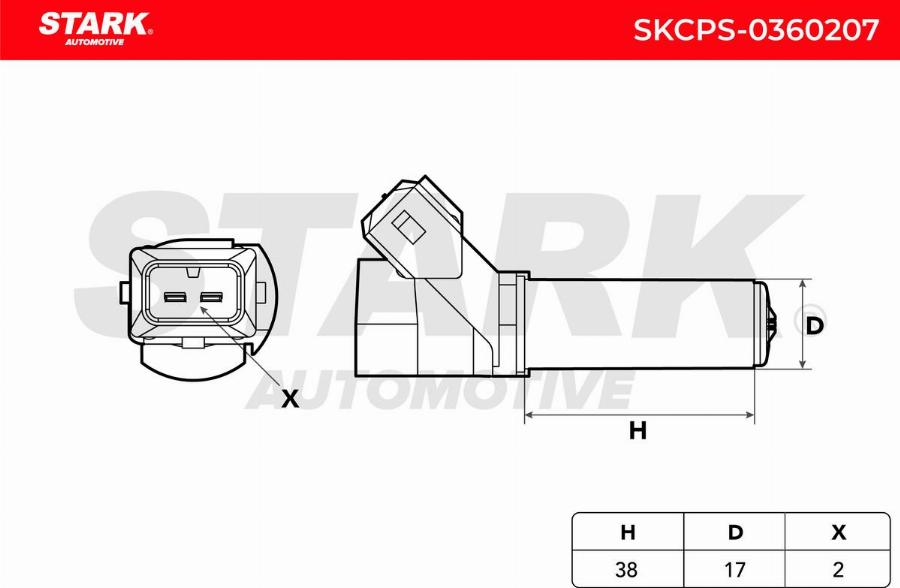 Stark SKCPS-0360207 - Датчик імпульсів, колінчастий вал autocars.com.ua