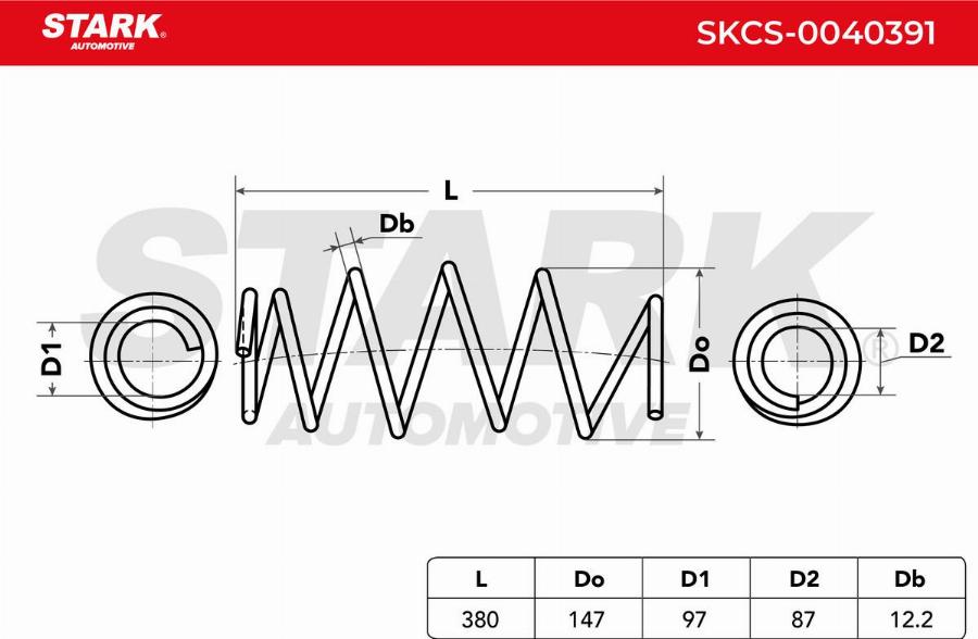 Stark SKCS-0040391 - Пружина ходової частини autocars.com.ua