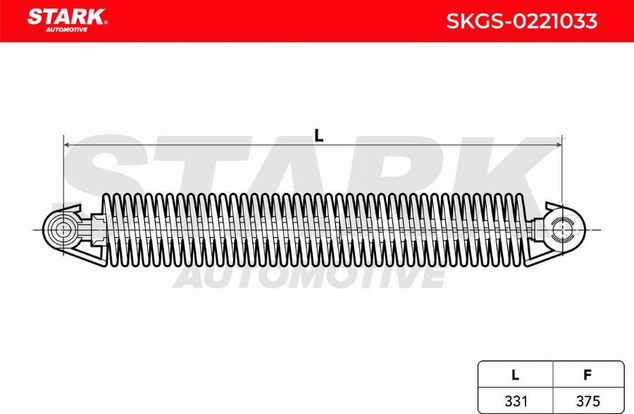 Stark SKGS-0221033 - Газова пружина, кришка багажник autocars.com.ua