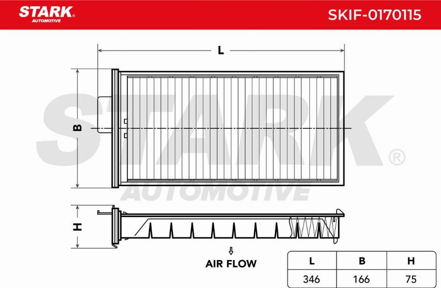 Stark SKIF-0170115 - Фільтр, повітря у внутрішній простір autocars.com.ua